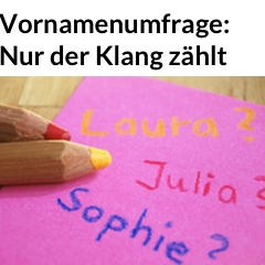 Banner Vornamen-Studie Allensbach